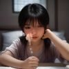 陈雅琳，性健康教育研究员，参与多项亲密关系调研项目，学术气质，眼镜，书架背景